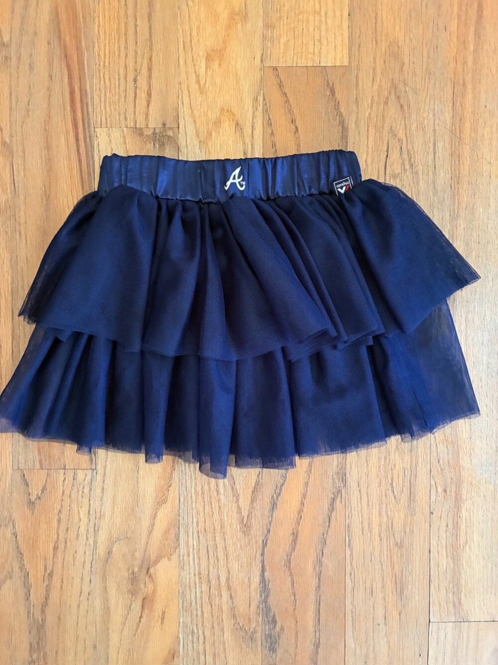 Atlanta Braves Majestic Girls Navy Tulle Tutu Skirt Size 3T MLB